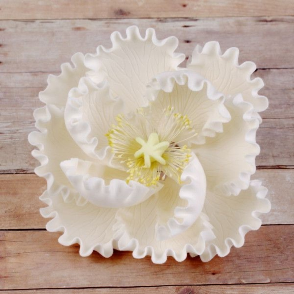 White Peony Sugar Flower Cake Topper for Decorating Cakes
